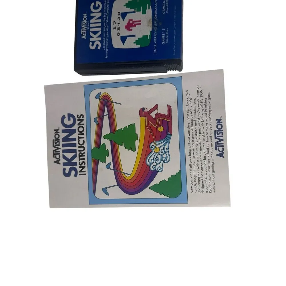 Skiing Atari 2600 Complete Vintage Activision Game Manual Box Original Complete